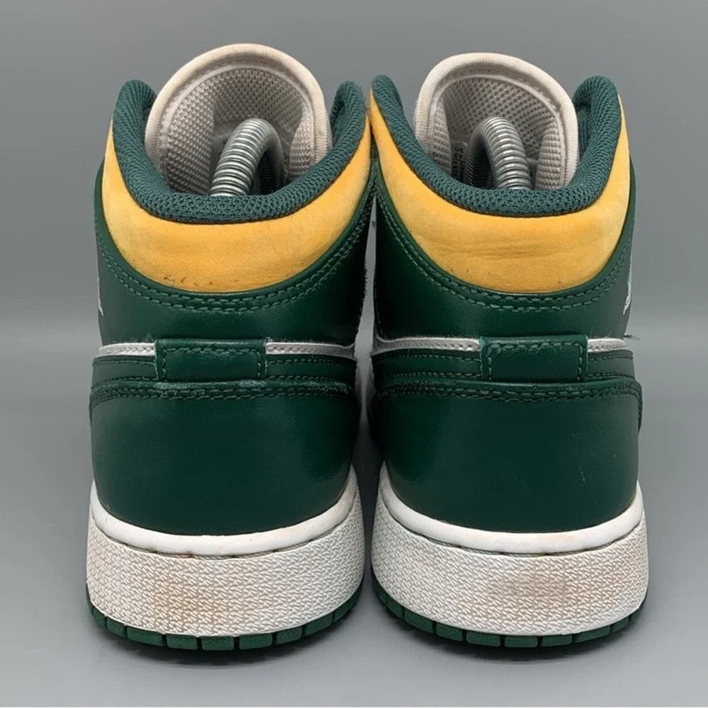 Jordan 1 Mid‎ GS Sonics Basketball Shoes Youth Sz 6Y Women's Sz 7.5